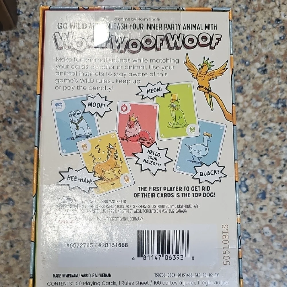 Woof Woof Woof Card Game 7+ NEW